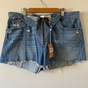 Reformation Fanny Classic Blue Denim Shorts / 30